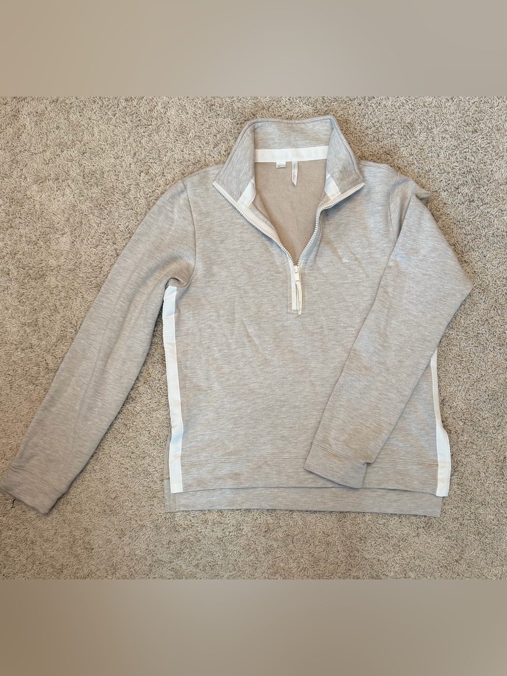 Women's Greige Half-Zip Pullover Sweatshirt